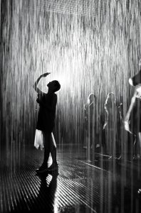 Rain Room by Random International (2012). Rain Room at Yuz Museum. Photo: Delia Keller
