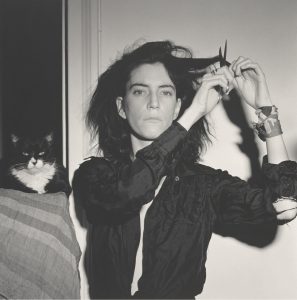 Robert Mapplethorpe Patti Smith, 1978 Gelatin silver print Image: 35.24 x 34.93 cm (13 7/8 x 13 3/4 in.); Frame: 64.14 x 61.6 cm (25 1/4 x 24 1/4 in.) Jointly acquired by the J. Paul Getty Trust and the Los Angeles County Museum of Art; Partial gift of the Robert Mapplethorpe Foundation; partial purchase with funds by the J. Paul Getty Trust and the David Geffen Foundation. © Robert Mapplethorpe Foundation